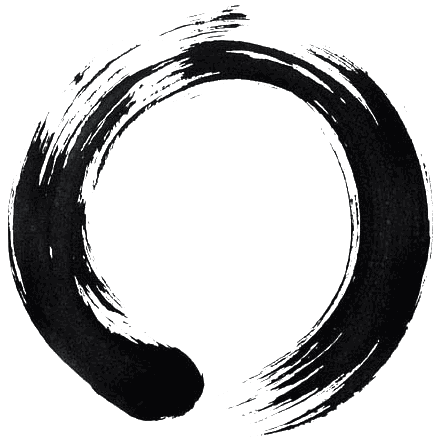 a calligraphic circle representing an opening of the mind to That which is beyond experience