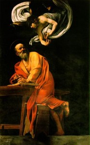 The Inspiration of St. Matthew, by Caravaggio