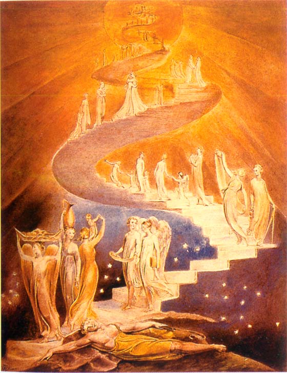 Wm Blake's painting of Jacob's Ladder