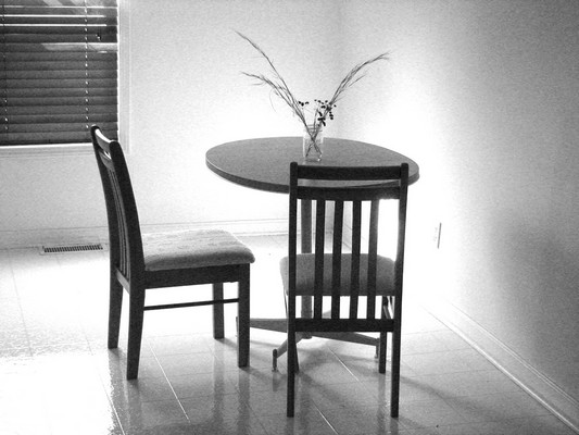 two chairs and table