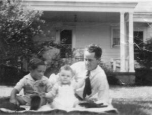 author with father and older brother