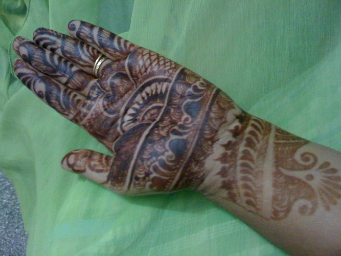 Mehendi (henna) hand decoration