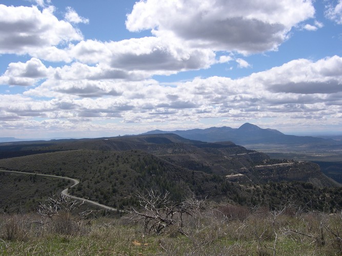 looking west from the top of Mesa Verde 