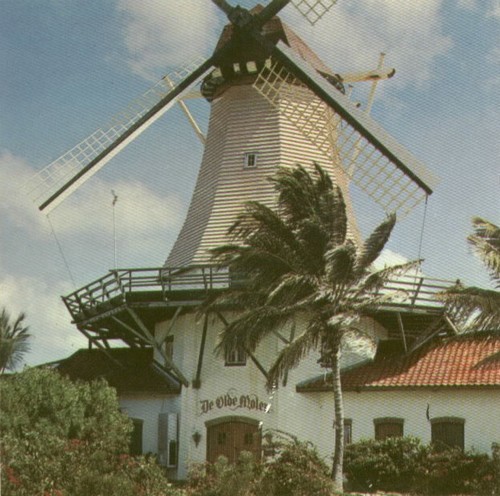 Ye Olde Molen (mill) restaurant, Aruba - 1972