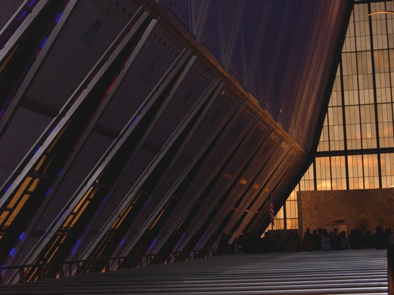 interior of the Air Force Academy chapel