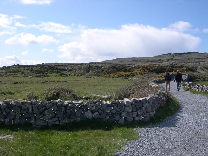 path ascending Dun Aonghasa cliff, Inis More (Aran Islands)