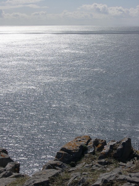 Atlantic Ocean from Dun Aengus cliff, Inis Mor (Aran Islands)